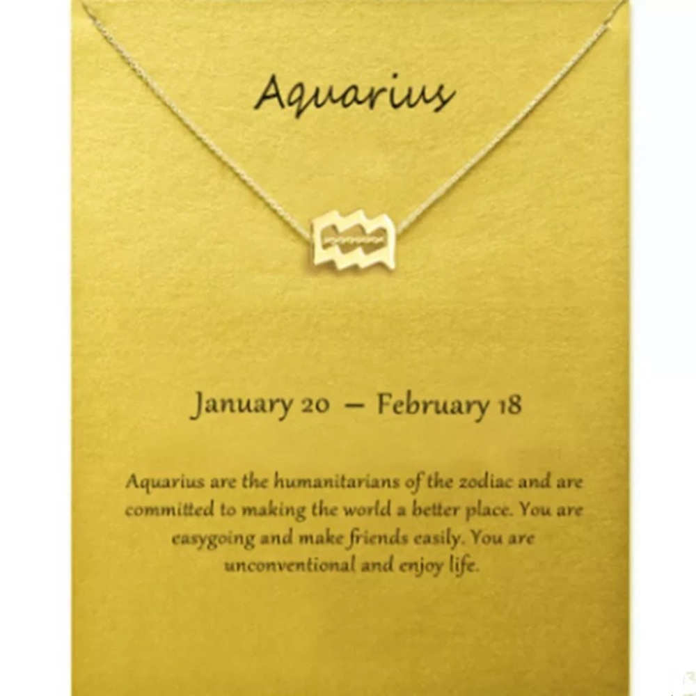 Aquarius ♒️ Zodiac Sign Necklaces